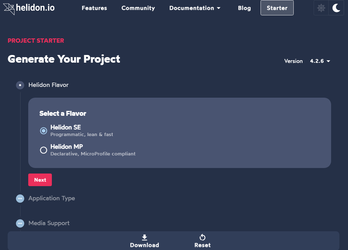 Helidon starter generator